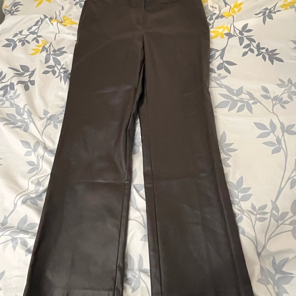 Suzy Shier Brown faux Leather Pants